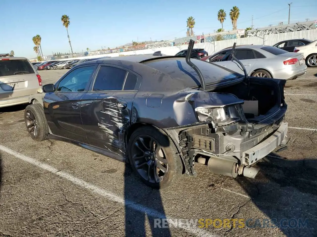 2 fotografías del automóvil dañado 2C3CDXGJ0MH535571 DODGE CHARGER 2021