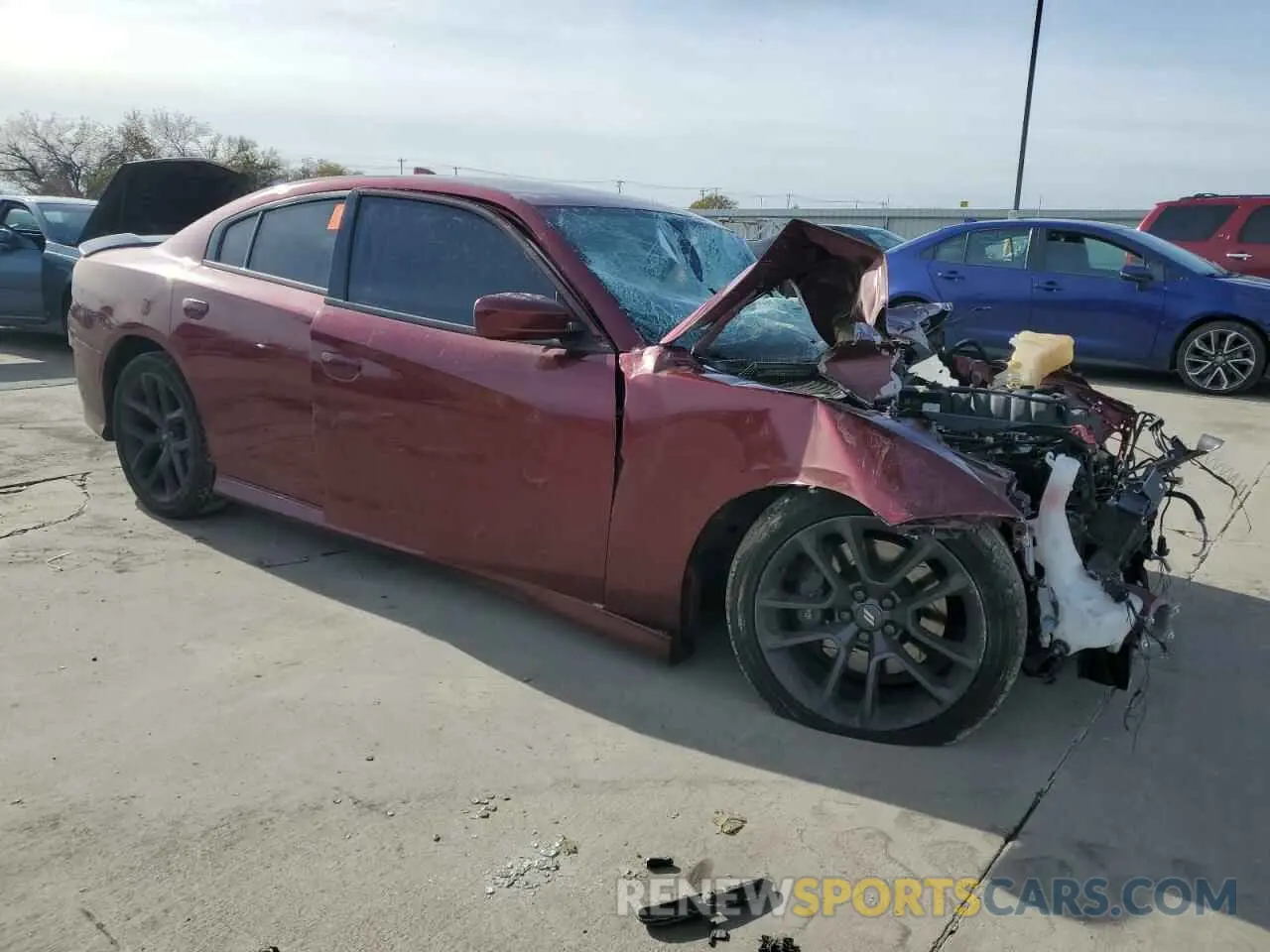 4 fotografías del automóvil dañado 2C3CDXGJ3MH543843 DODGE CHARGER 2021
