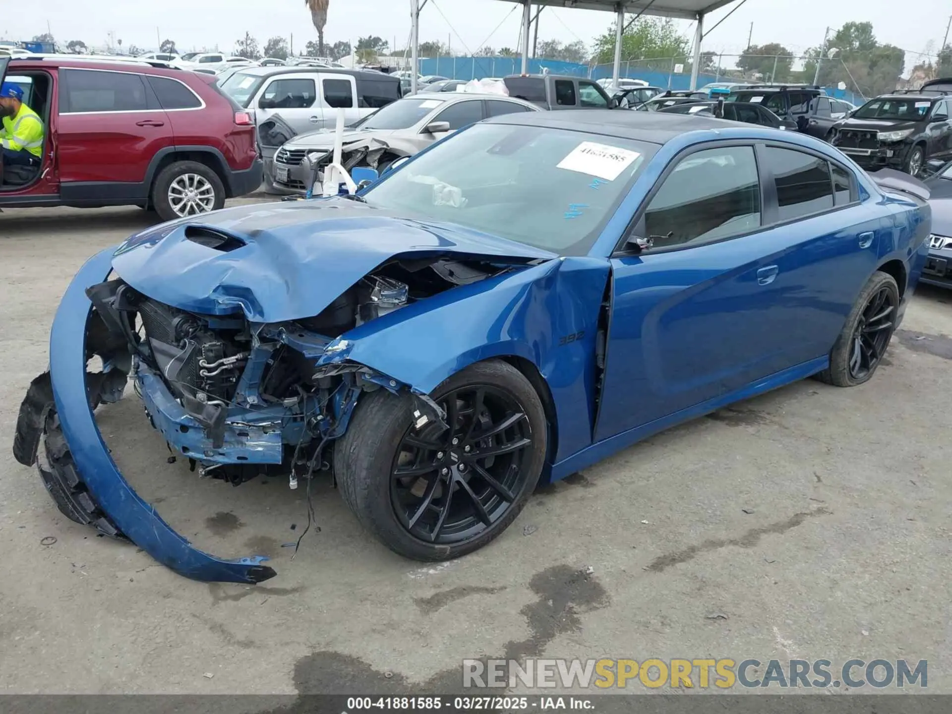 2 fotografías del automóvil dañado 2C3CDXGJ8MH620786 DODGE CHARGER 2021