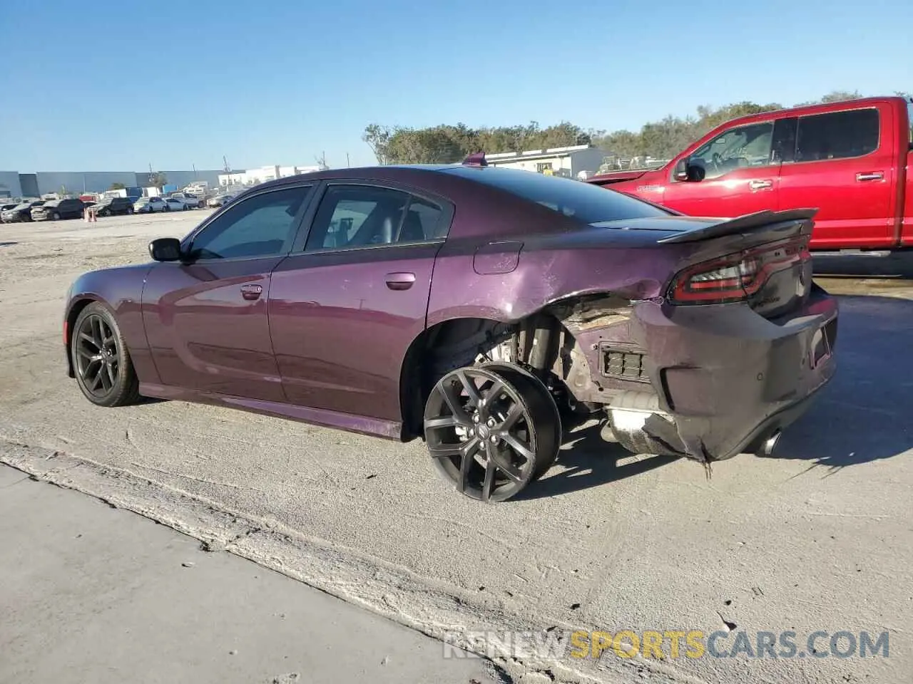 2 fotografías del automóvil dañado 2C3CDXHG1MH611799 DODGE CHARGER 2021