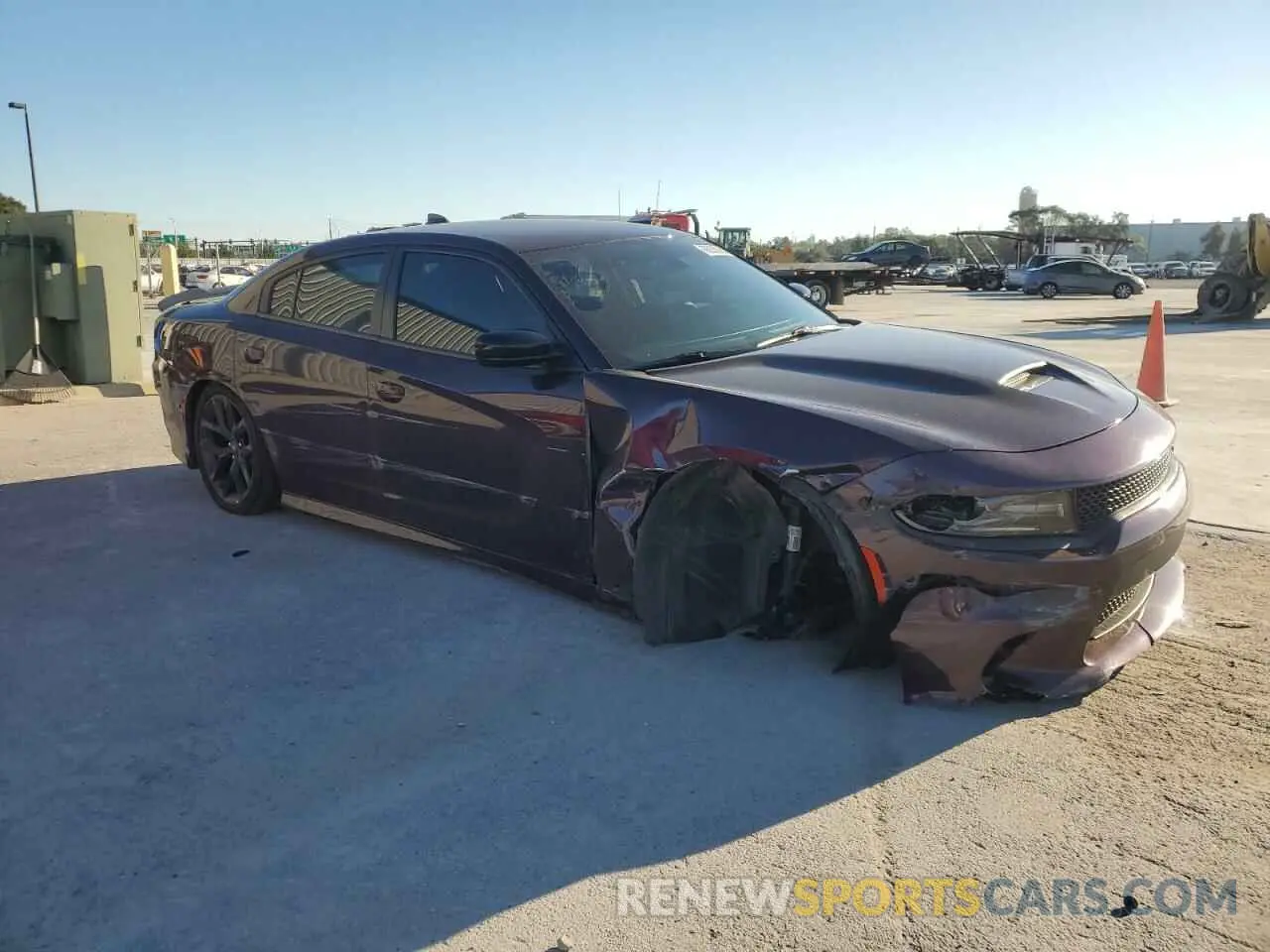 4 fotografías del automóvil dañado 2C3CDXHG1MH611799 DODGE CHARGER 2021