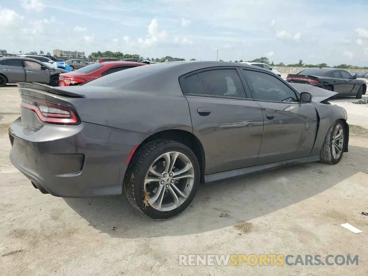 3 fotografías del automóvil dañado 2C3CDXHG3MH669199 DODGE CHARGER 2021