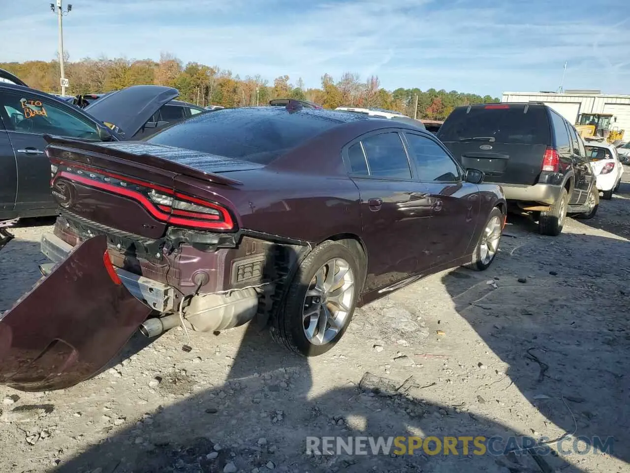 3 fotografías del automóvil dañado 2C3CDXHG5MH605438 DODGE CHARGER 2021