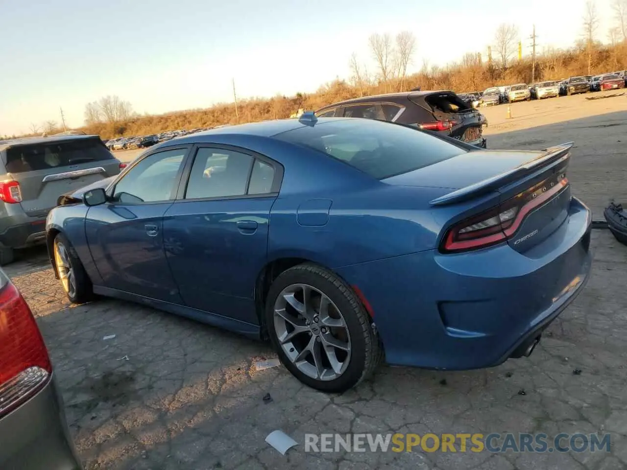2 fotografías del automóvil dañado 2C3CDXHGXMH640282 DODGE CHARGER 2021