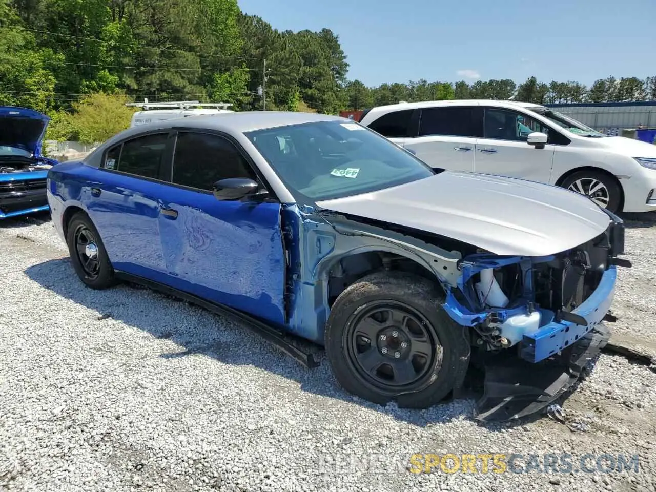 4 fotografías del automóvil dañado 2C3CDXAT0NH114011 DODGE CHARGER 2022