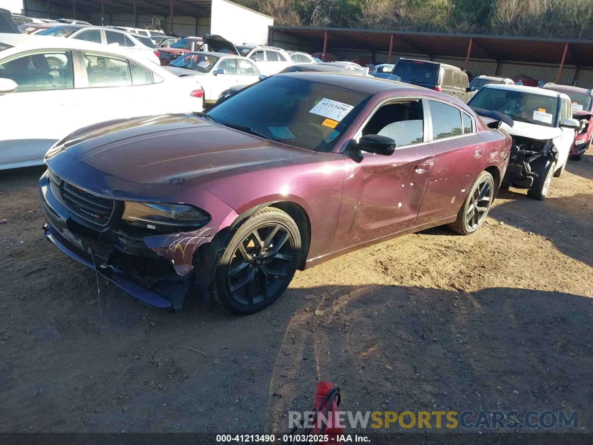 2 fotografías del automóvil dañado 2C3CDXBG0NH123597 DODGE CHARGER 2022