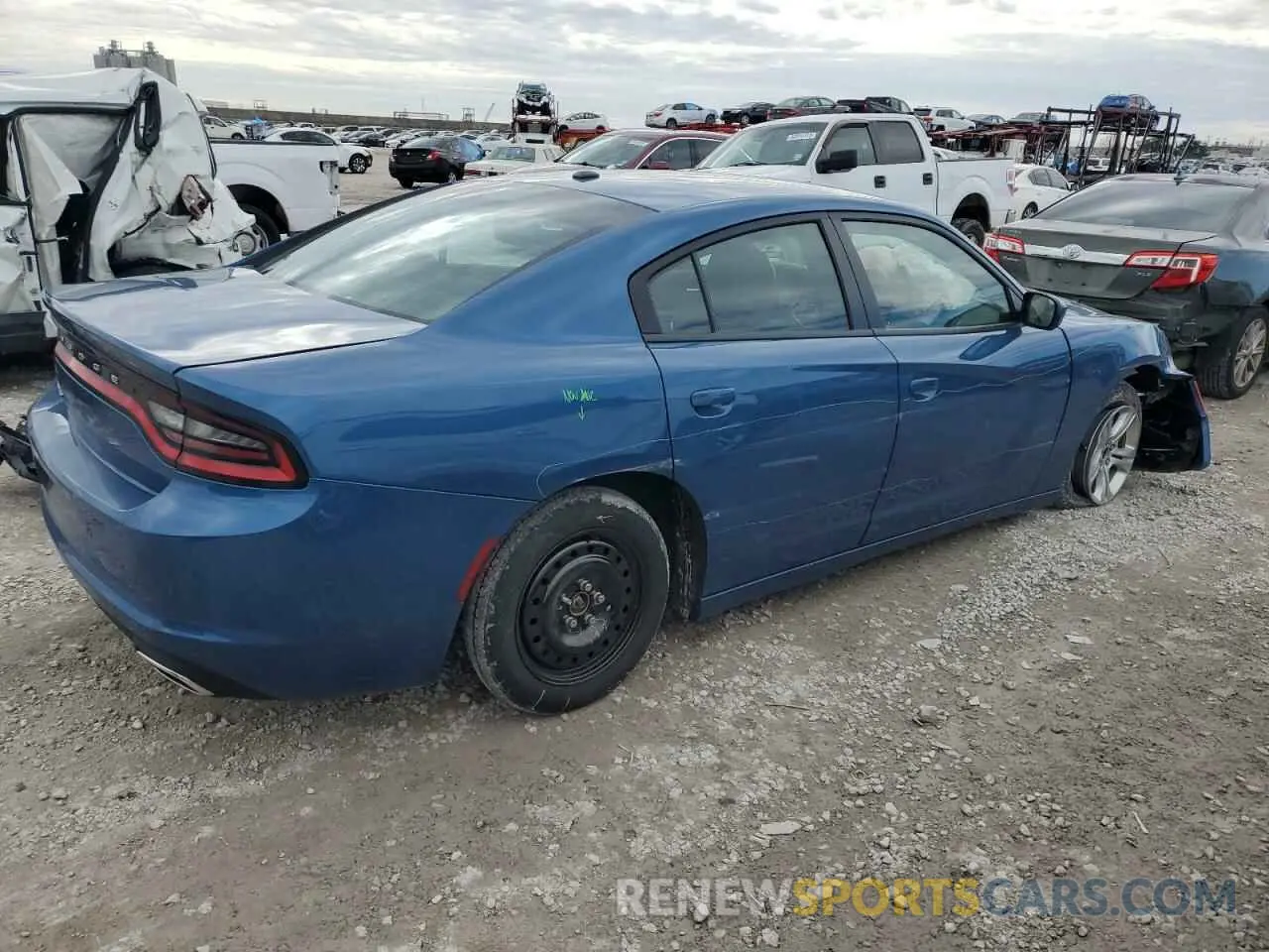 3 fotografías del automóvil dañado 2C3CDXBG1NH255476 DODGE CHARGER 2022