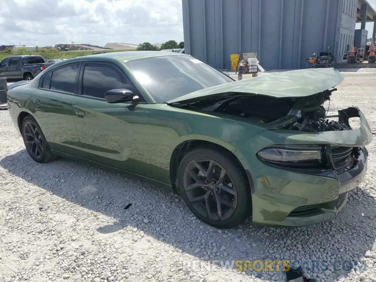 4 fotografías del automóvil dañado 2C3CDXBG2NH150140 DODGE CHARGER 2022