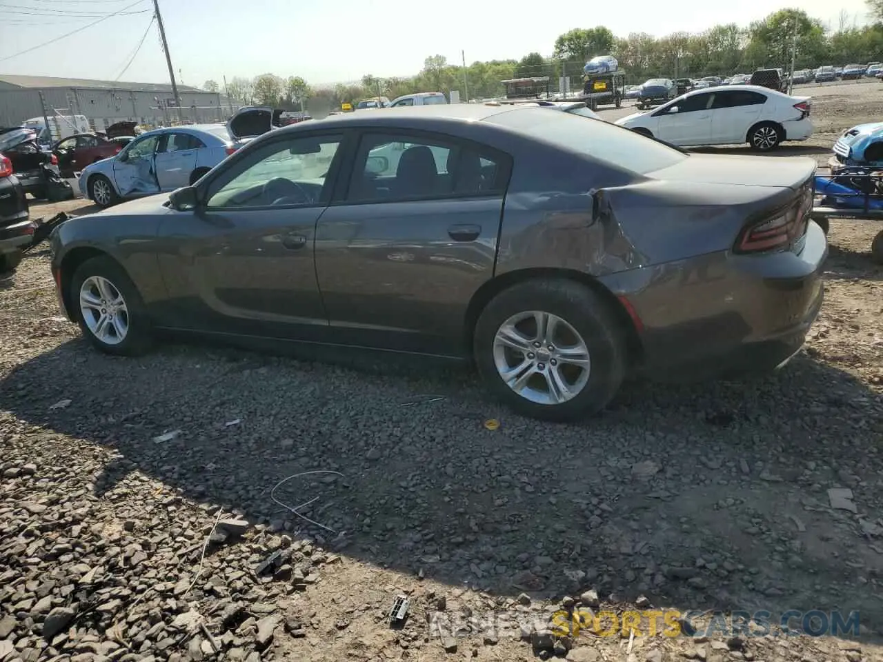 2 fotografías del automóvil dañado 2C3CDXBG3NH255298 DODGE CHARGER 2022