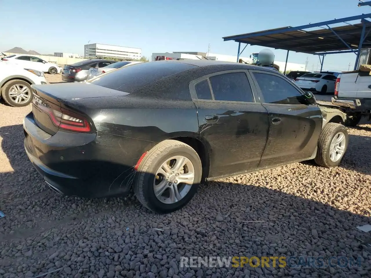 3 fotografías del automóvil dañado 2C3CDXBG6NH229875 DODGE CHARGER 2022
