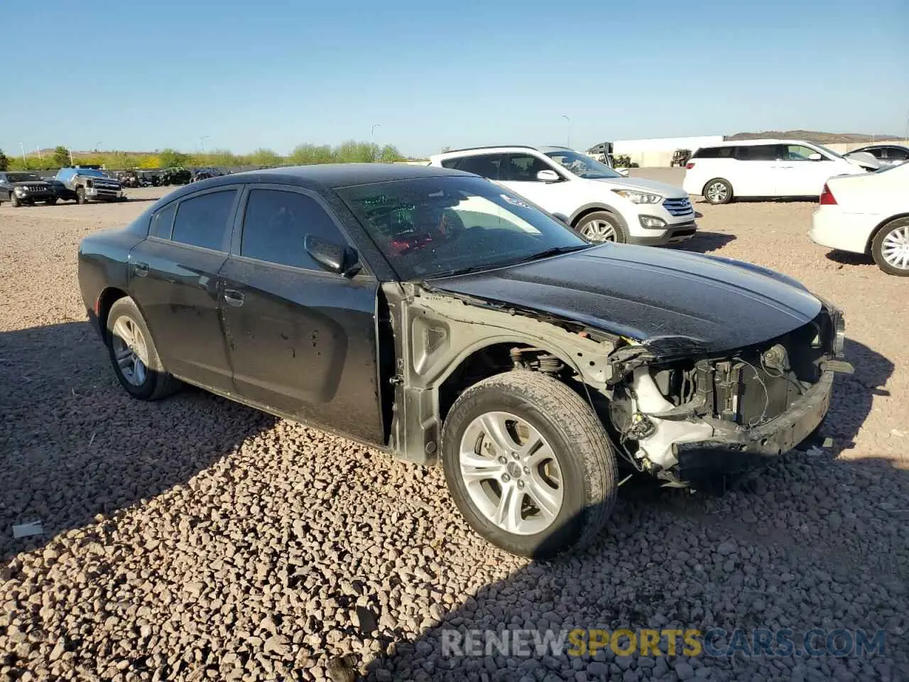 4 fotografías del automóvil dañado 2C3CDXBG6NH229875 DODGE CHARGER 2022