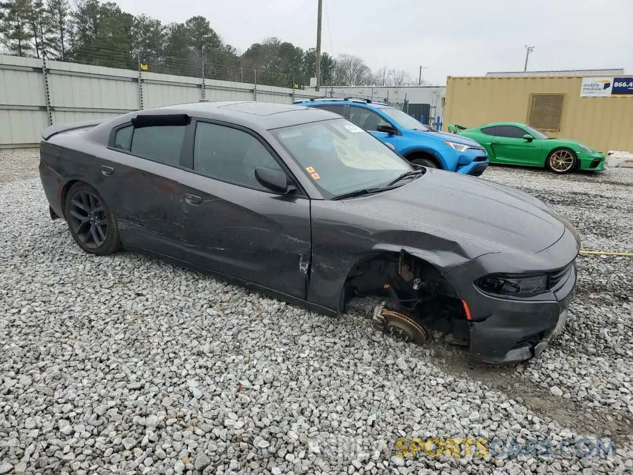4 fotografías del automóvil dañado 2C3CDXBG7NH103718 DODGE CHARGER 2022