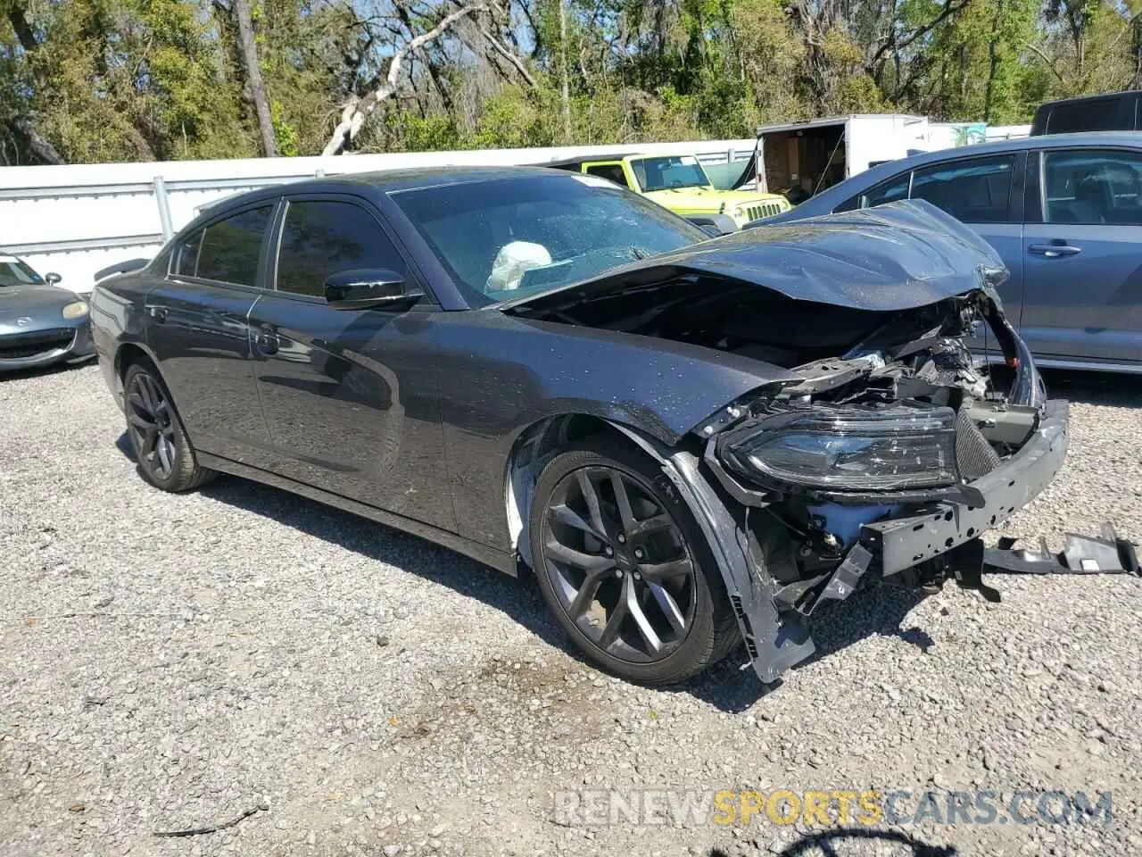4 fotografías del automóvil dañado 2C3CDXBG7NH141420 DODGE CHARGER 2022