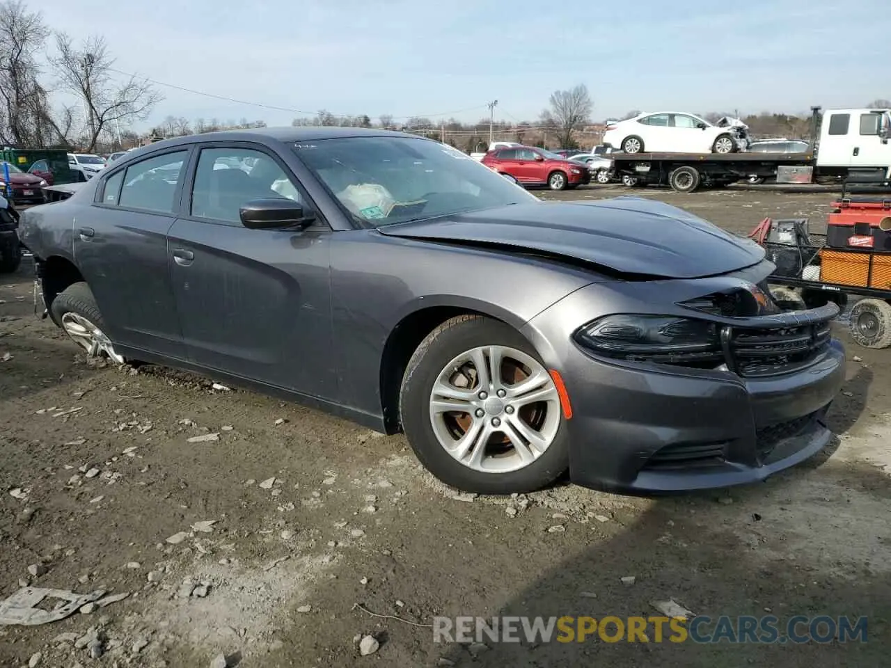 4 fotografías del automóvil dañado 2C3CDXBG9NH178520 DODGE CHARGER 2022