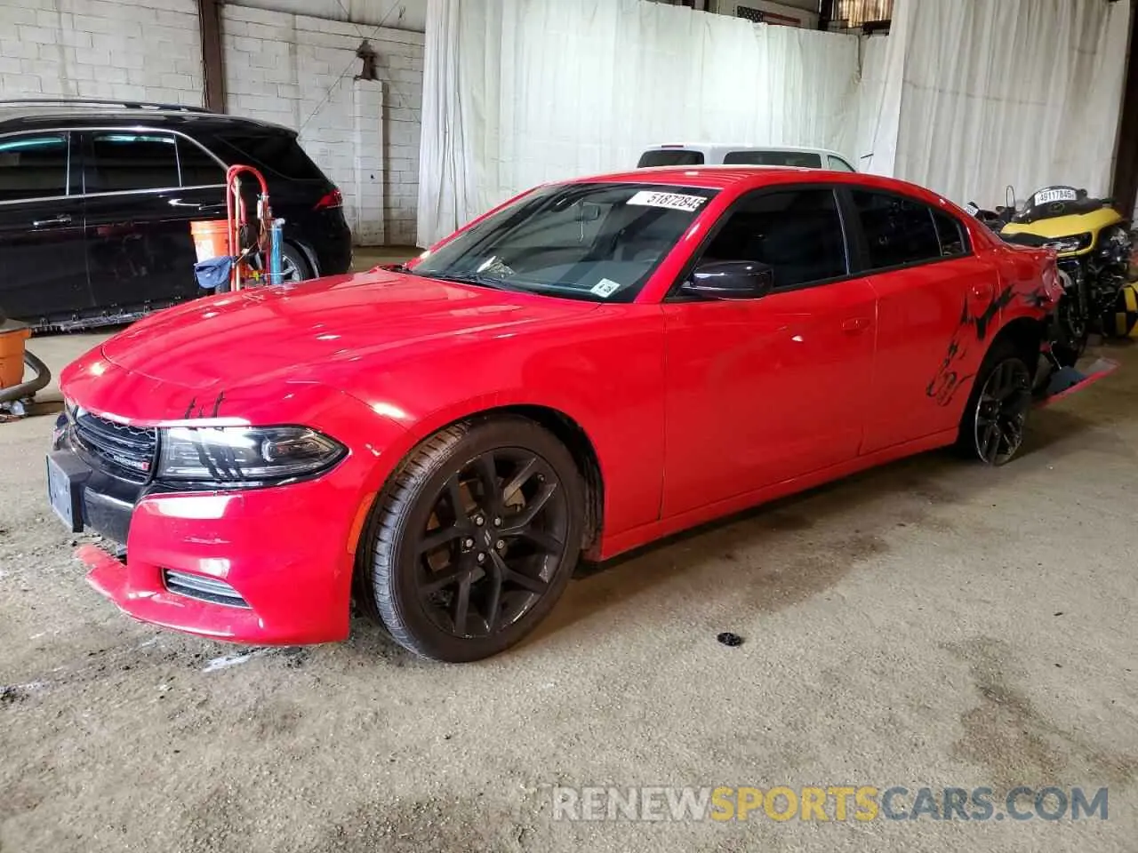 1 fotografías del automóvil dañado 2C3CDXBGXNH262068 DODGE CHARGER 2022