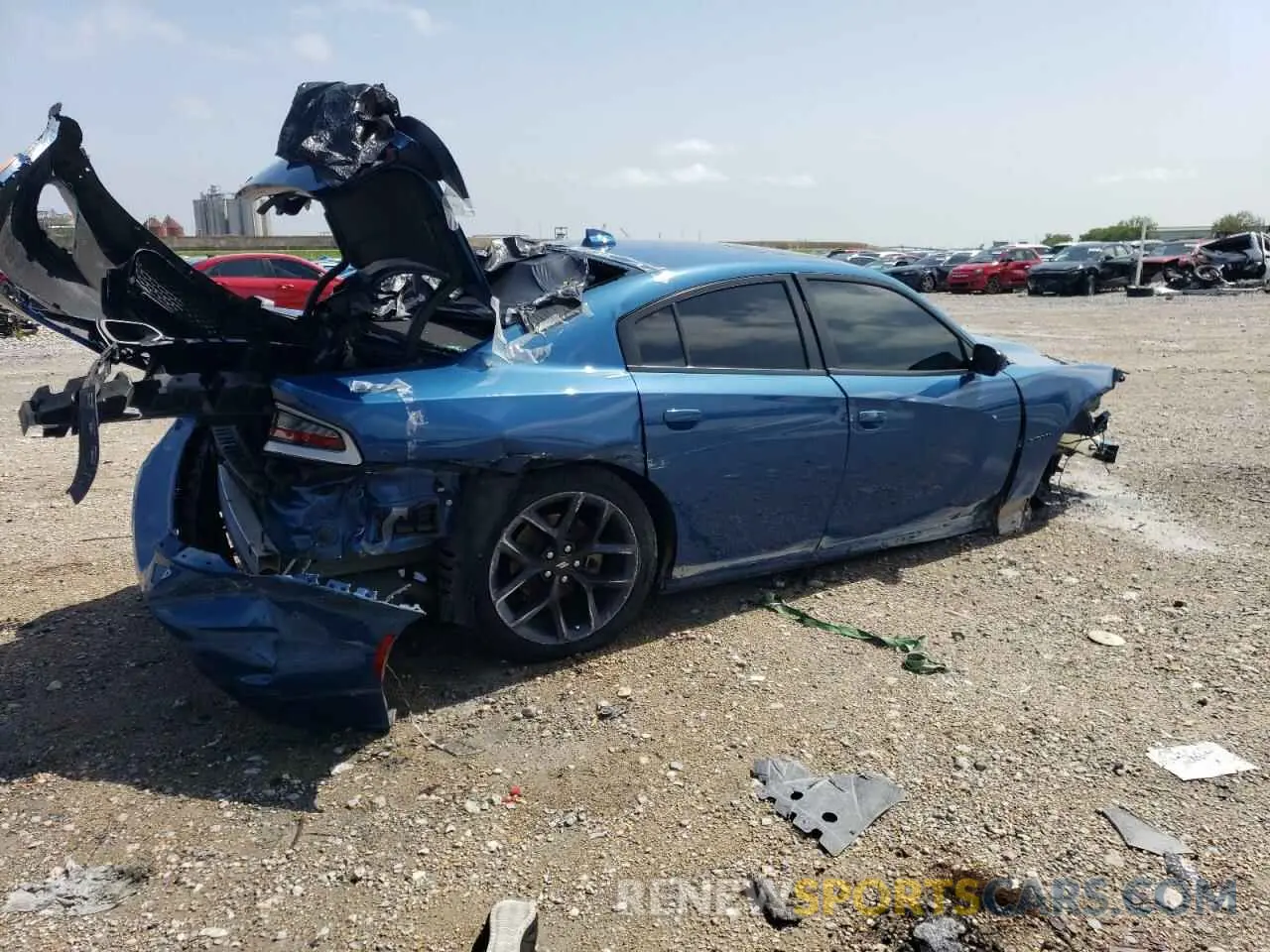 3 fotografías del automóvil dañado 2C3CDXCT1NH235868 DODGE CHARGER 2022