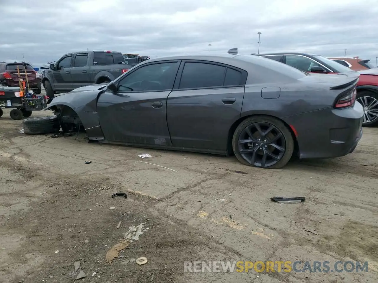 2 fotografías del automóvil dañado 2C3CDXCT3NH262151 DODGE CHARGER 2022