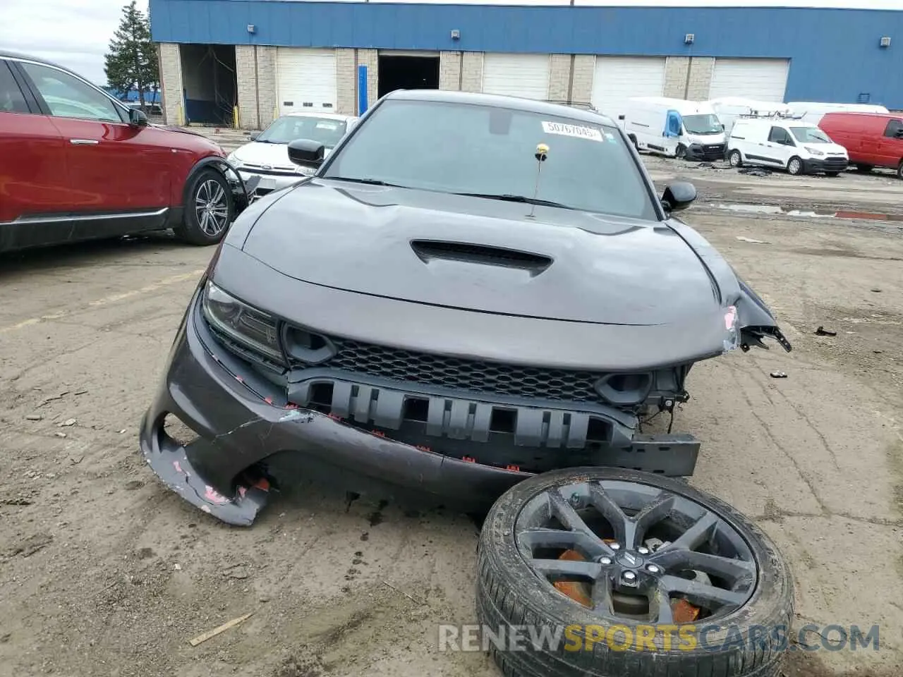 5 fotografías del automóvil dañado 2C3CDXCT3NH262151 DODGE CHARGER 2022
