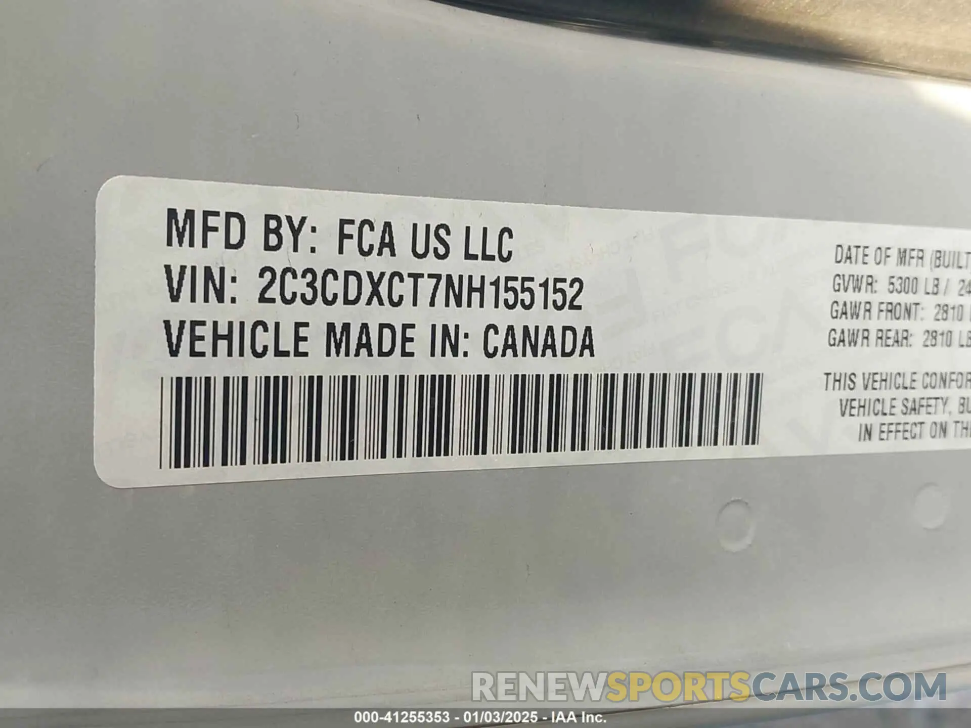 9 fotografías del automóvil dañado 2C3CDXCT7NH155152 DODGE CHARGER 2022
