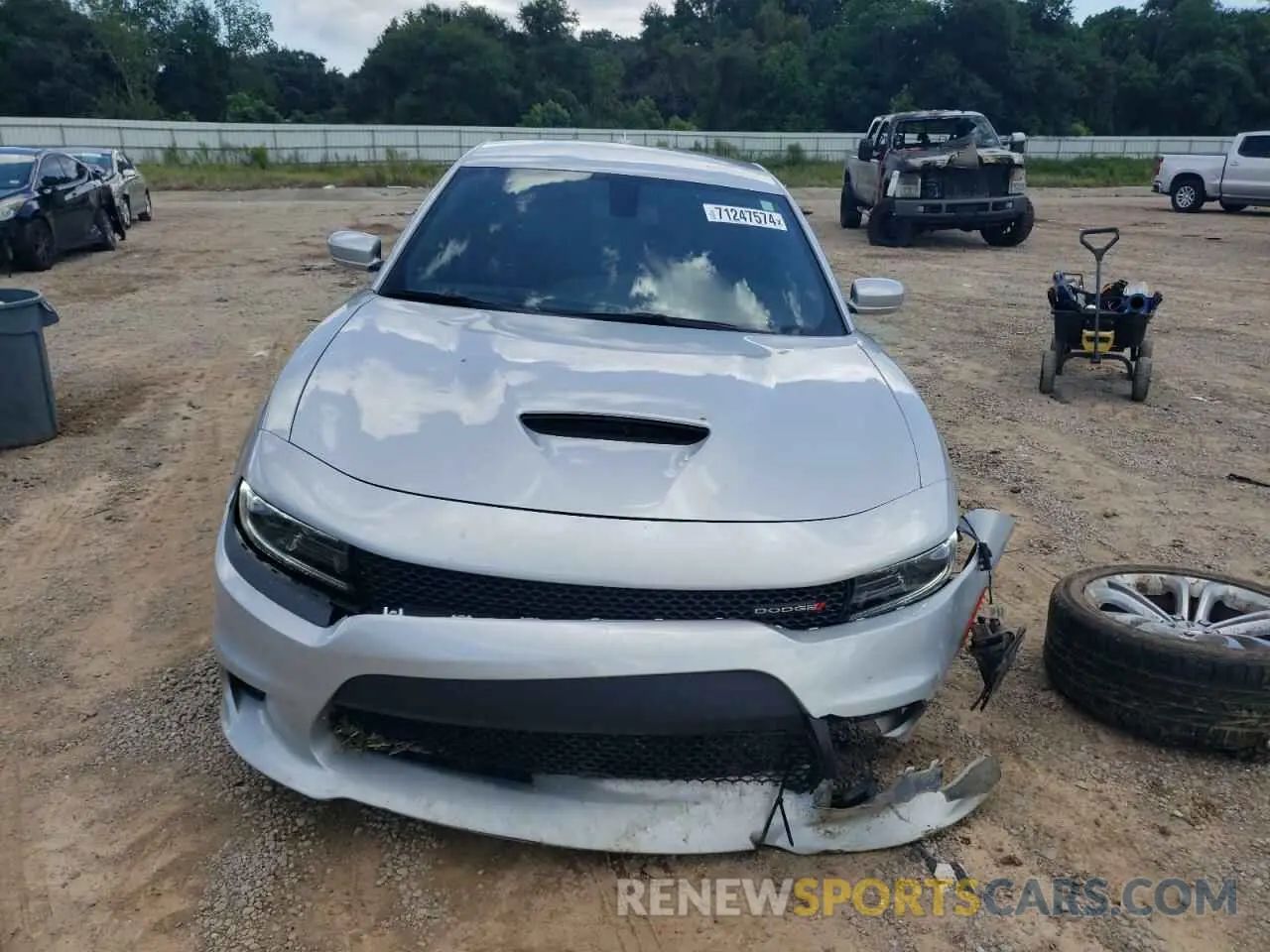 5 fotografías del automóvil dañado 2C3CDXCT7NH251234 DODGE CHARGER 2022