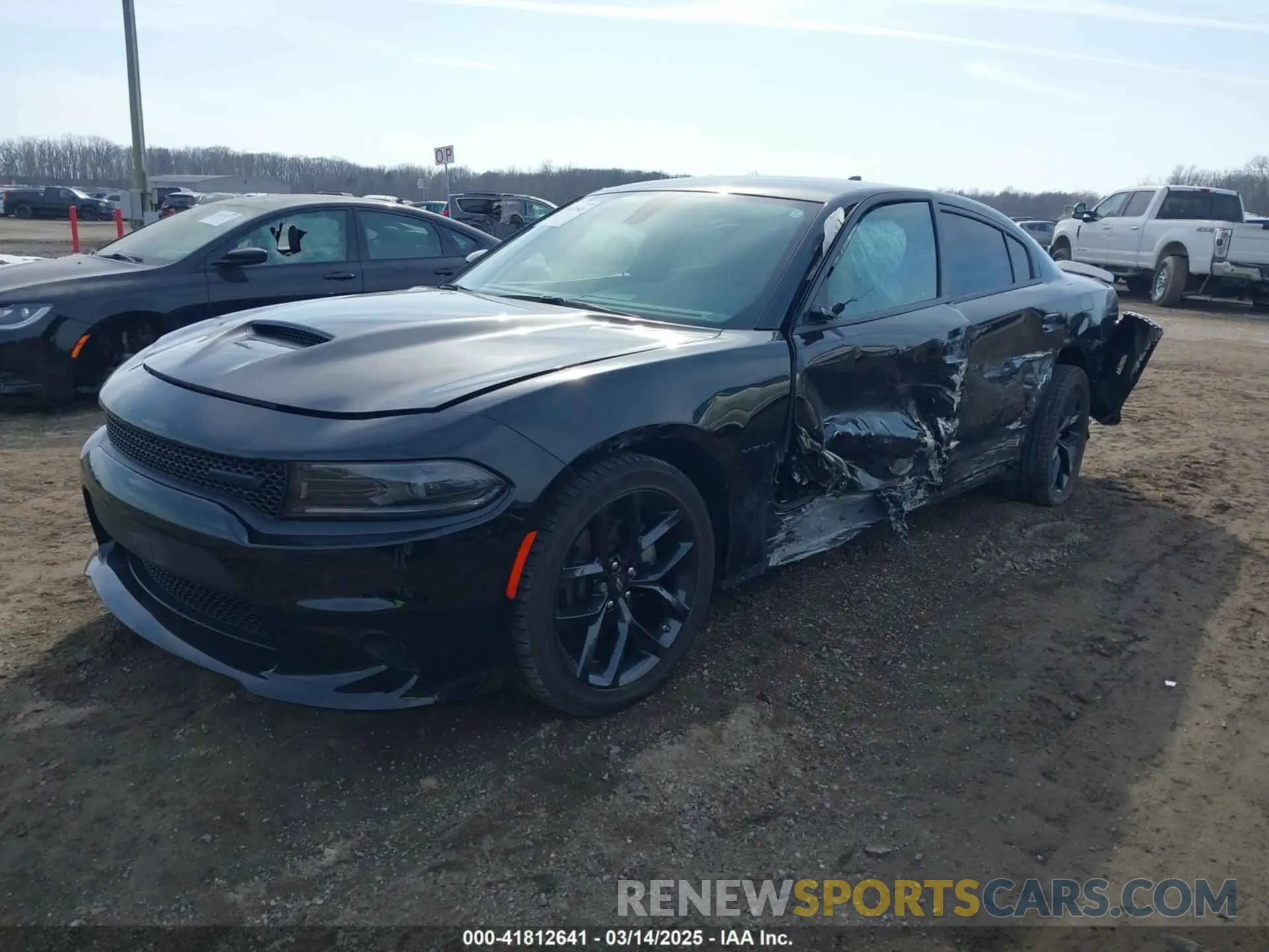2 fotografías del automóvil dañado 2C3CDXCTXNH170292 DODGE CHARGER 2022