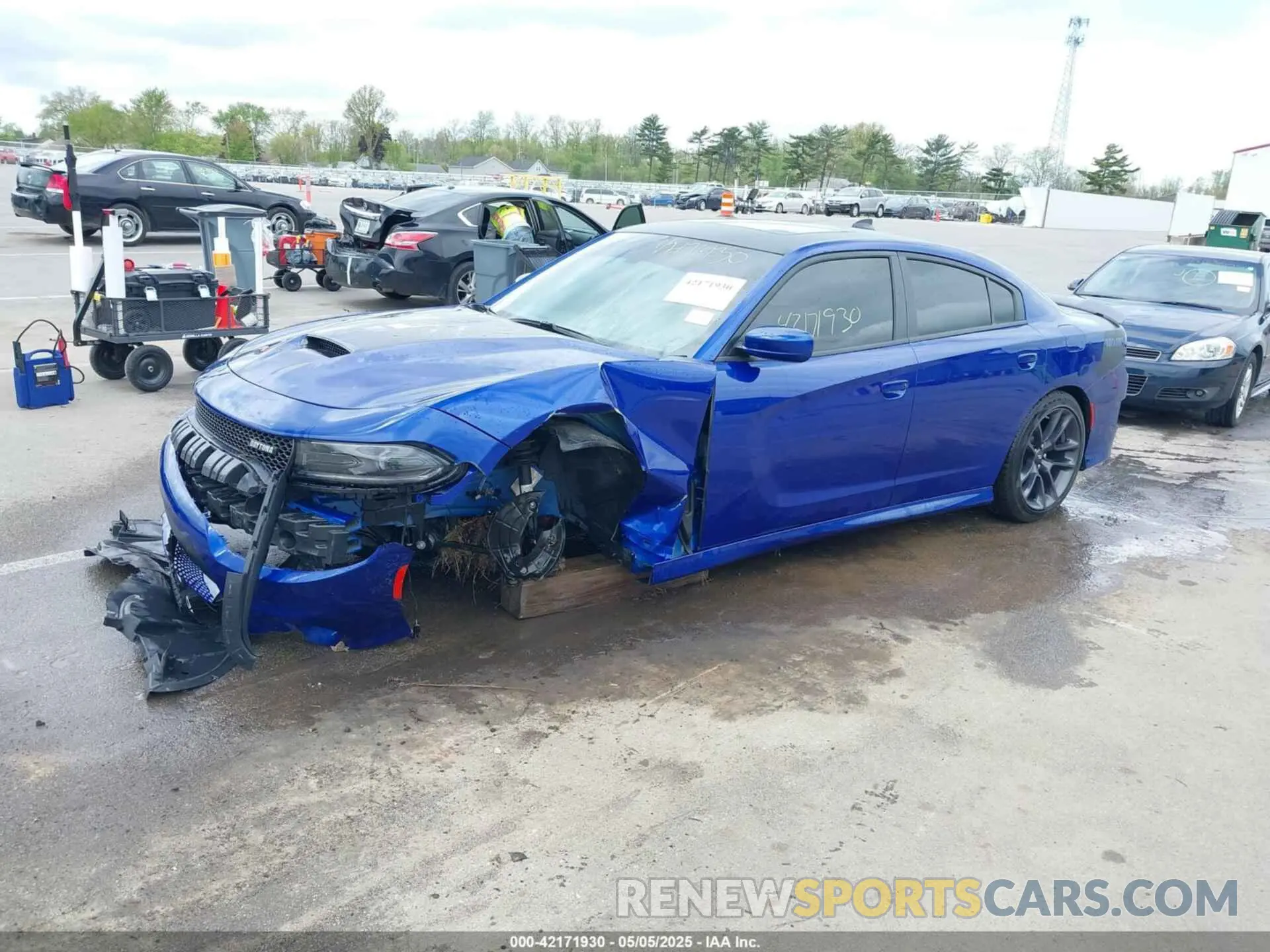 2 fotografías del automóvil dañado 2C3CDXCTXNH202688 DODGE CHARGER 2022