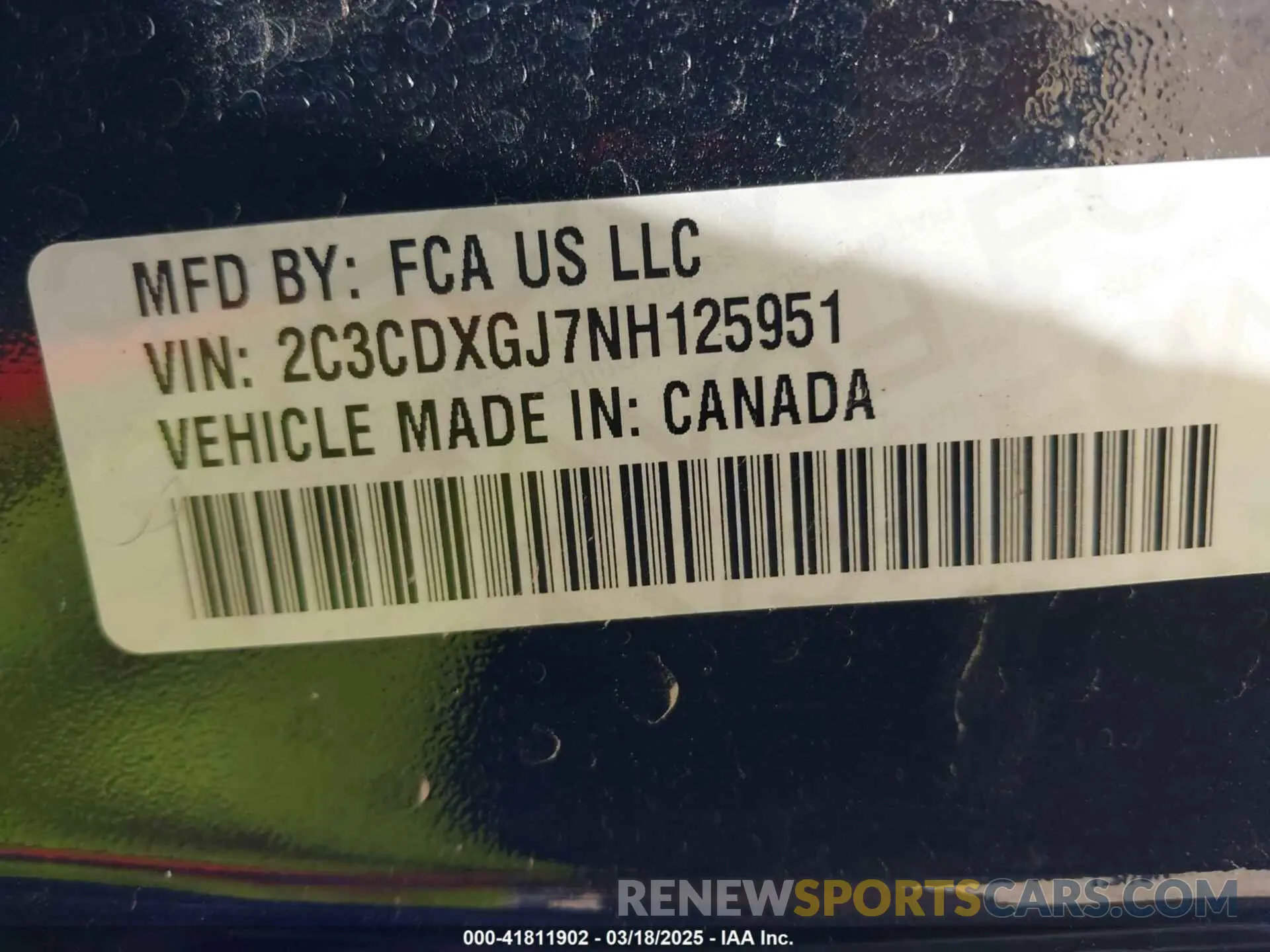 9 fotografías del automóvil dañado 2C3CDXGJ7NH125951 DODGE CHARGER 2022