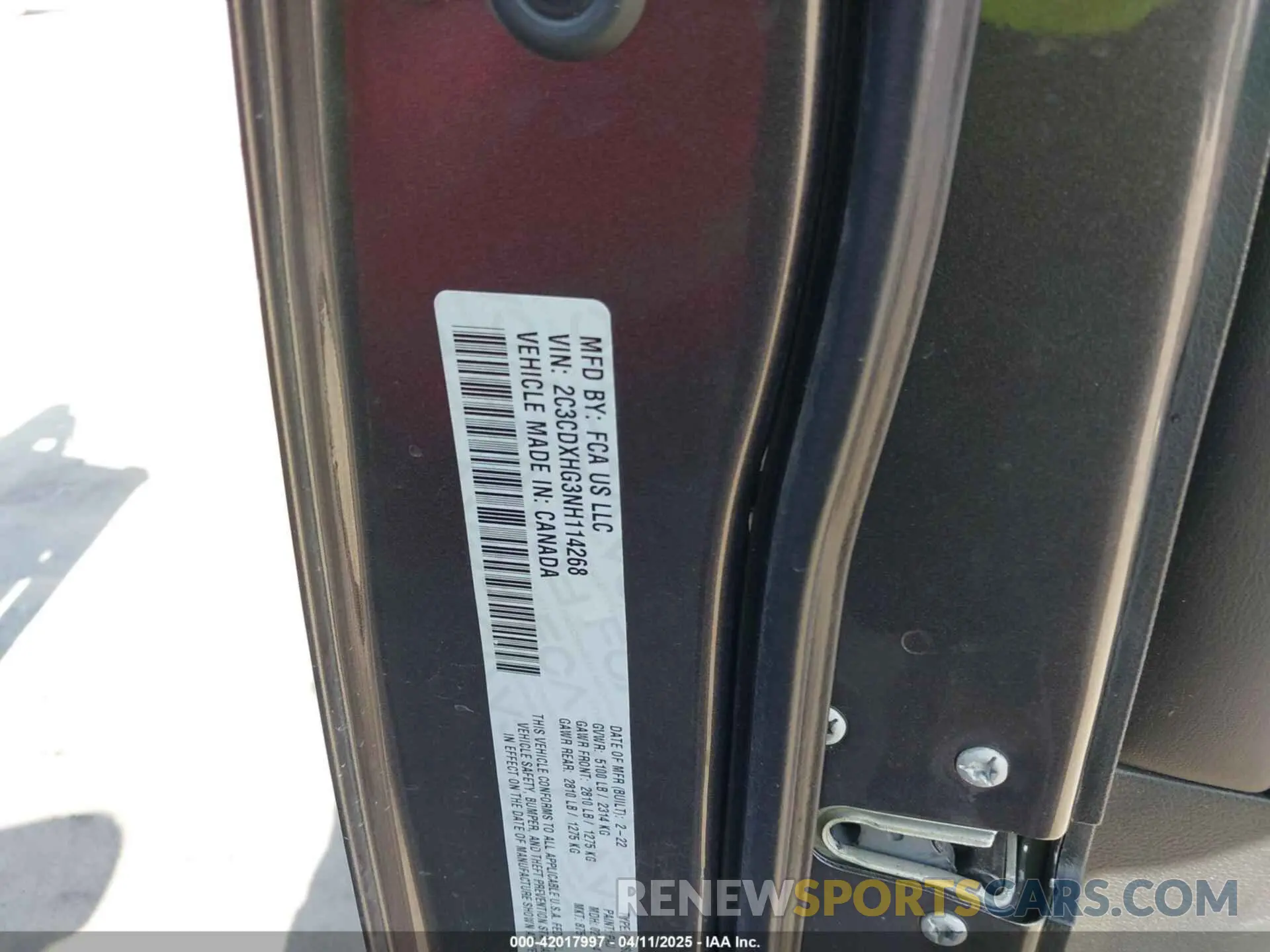 9 fotografías del automóvil dañado 2C3CDXHG3NH114268 DODGE CHARGER 2022