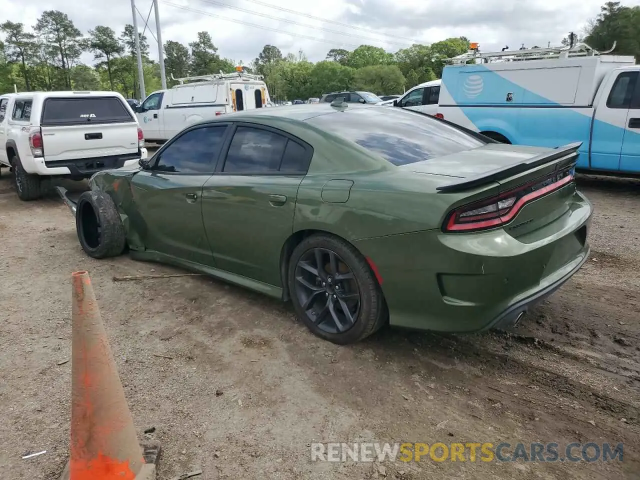 2 fotografías del automóvil dañado 2C3CDXHG3NH221434 DODGE CHARGER 2022