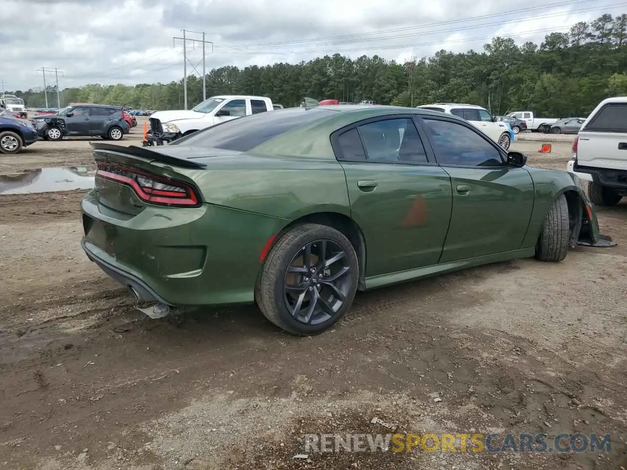3 fotografías del automóvil dañado 2C3CDXHG3NH221434 DODGE CHARGER 2022