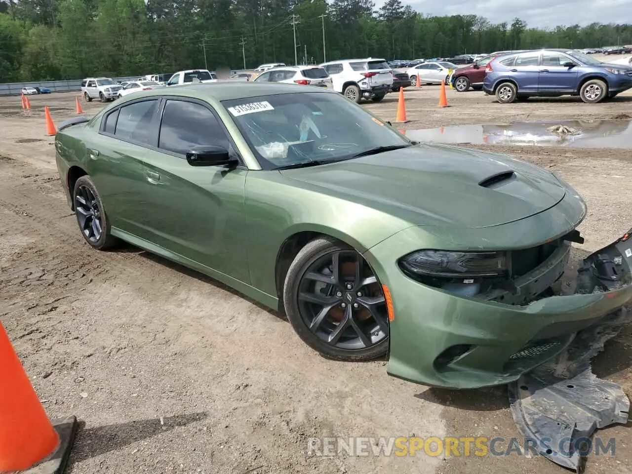 4 fotografías del automóvil dañado 2C3CDXHG3NH221434 DODGE CHARGER 2022