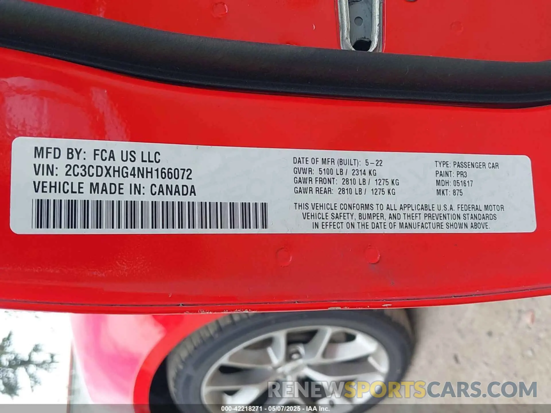 9 fotografías del automóvil dañado 2C3CDXHG4NH166072 DODGE CHARGER 2022