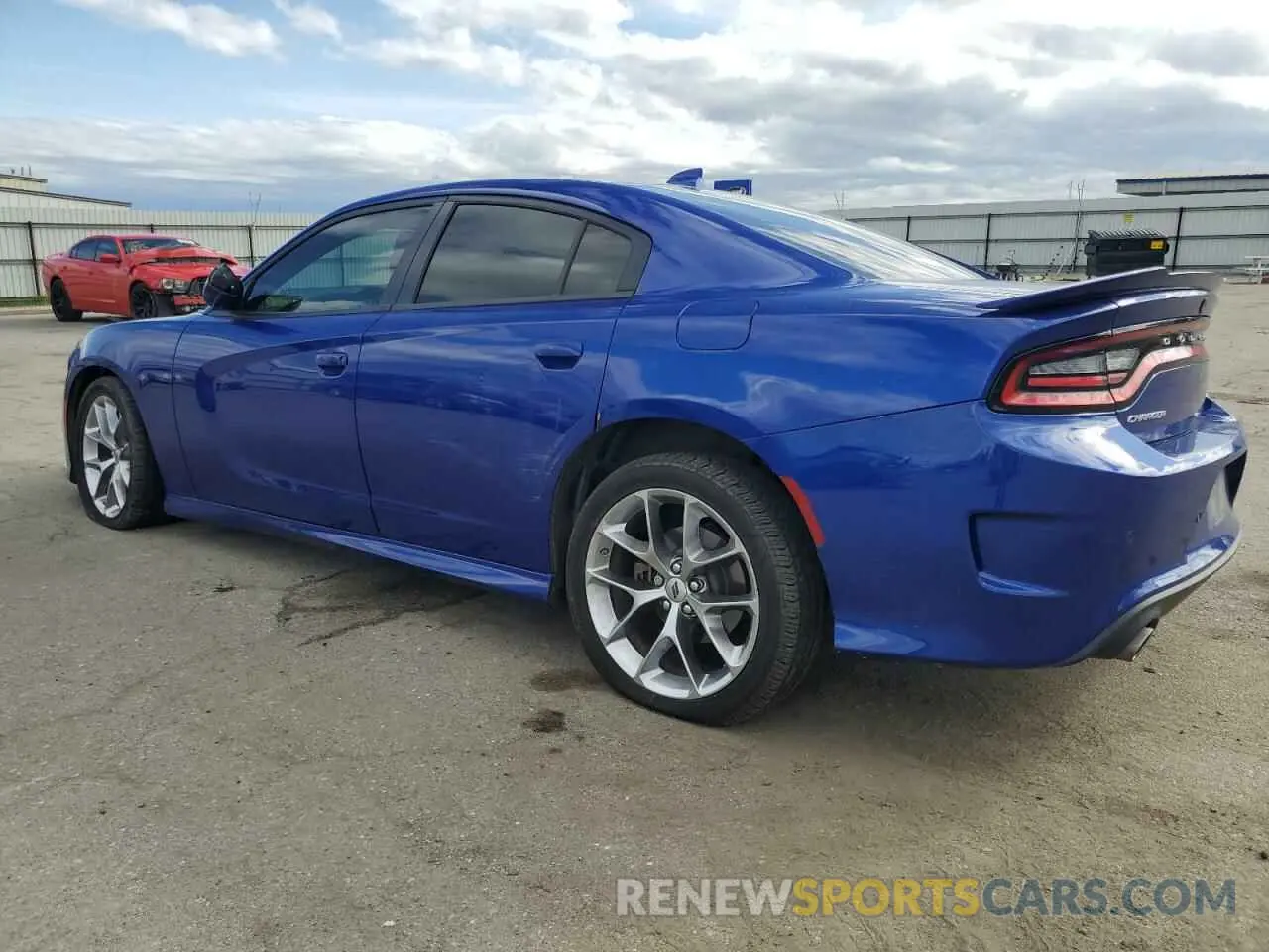 2 fotografías del automóvil dañado 2C3CDXHG5NH143285 DODGE CHARGER 2022