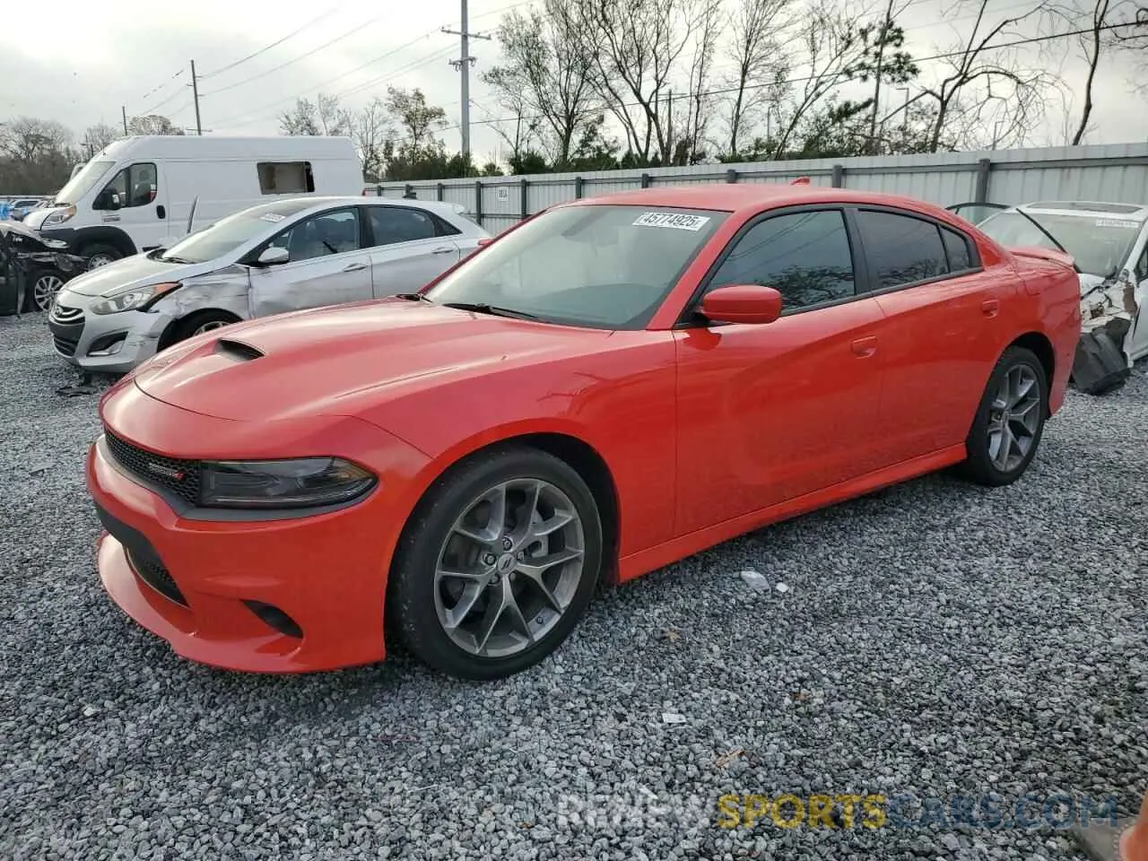 1 fotografías del automóvil dañado 2C3CDXHG5NH263989 DODGE CHARGER 2022