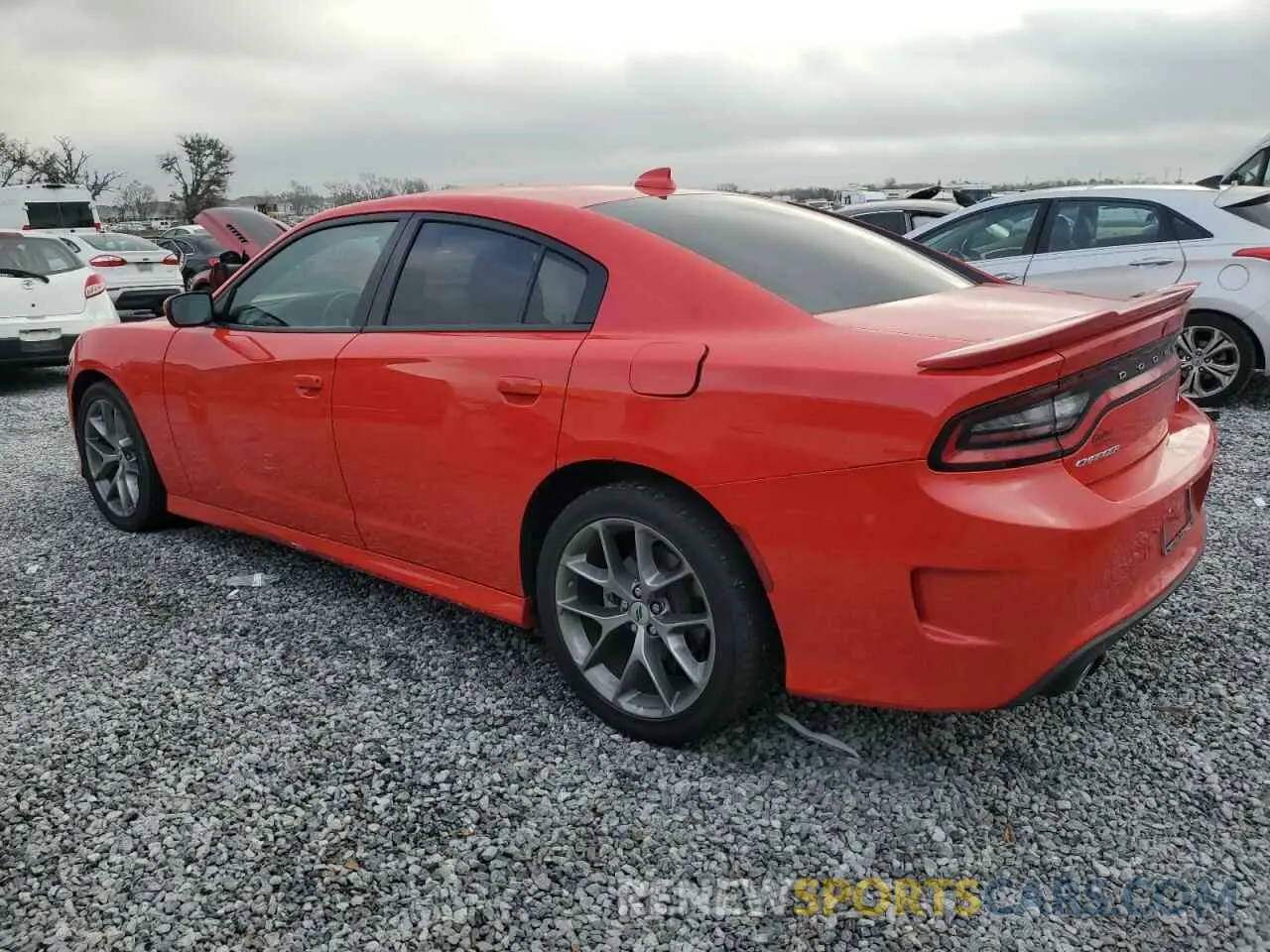 2 fotografías del automóvil dañado 2C3CDXHG5NH263989 DODGE CHARGER 2022