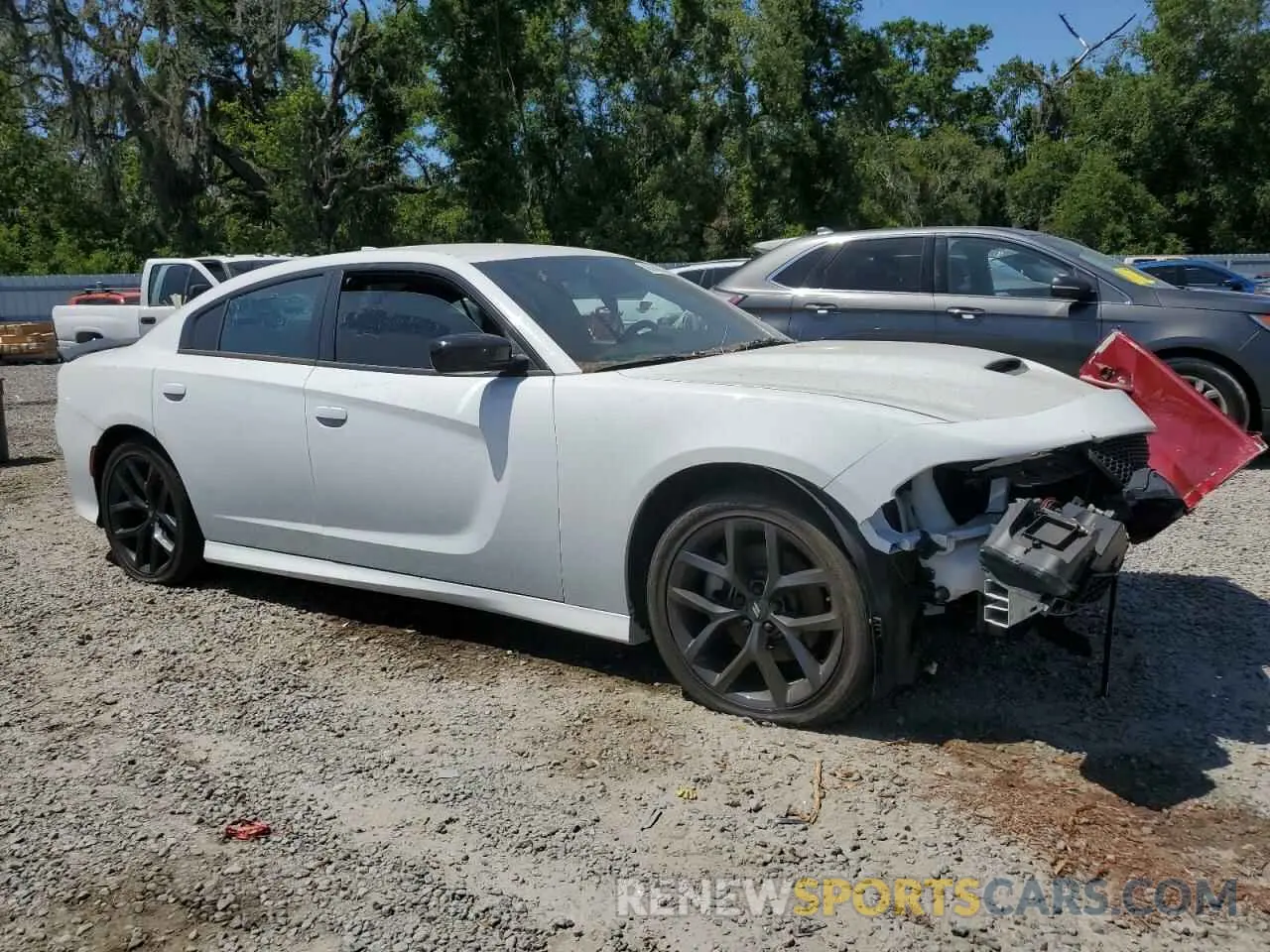 4 fotografías del automóvil dañado 2C3CDXHG7NH115343 DODGE CHARGER 2022