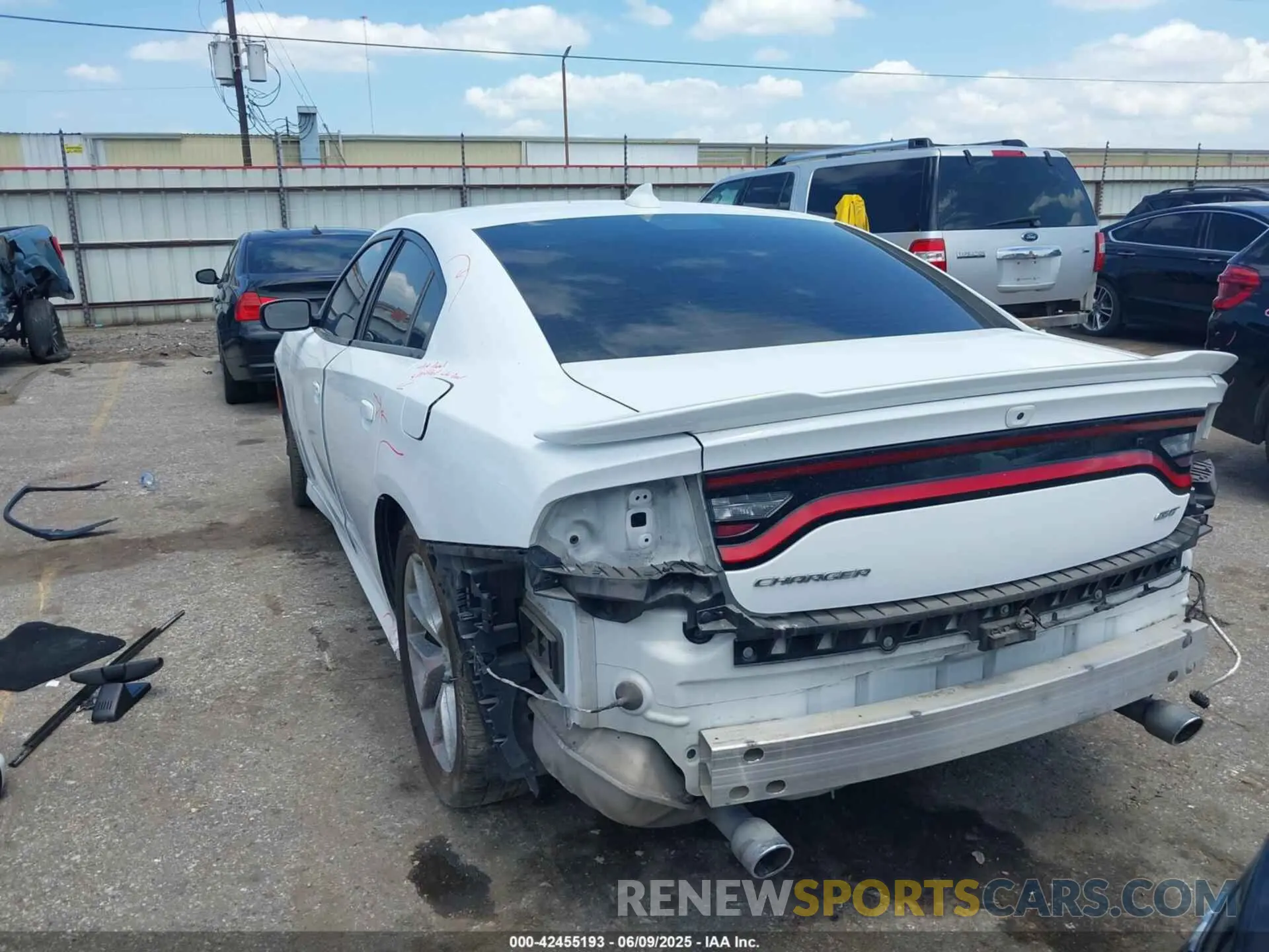 3 fotografías del automóvil dañado 2C3CDXHG7NH189975 DODGE CHARGER 2022