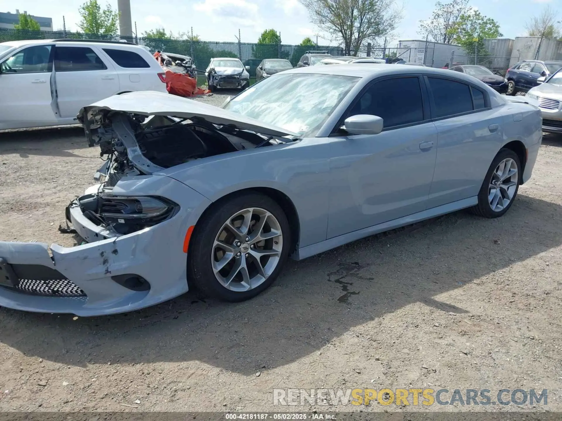 2 fotografías del automóvil dañado 2C3CDXHG8NH157312 DODGE CHARGER 2022