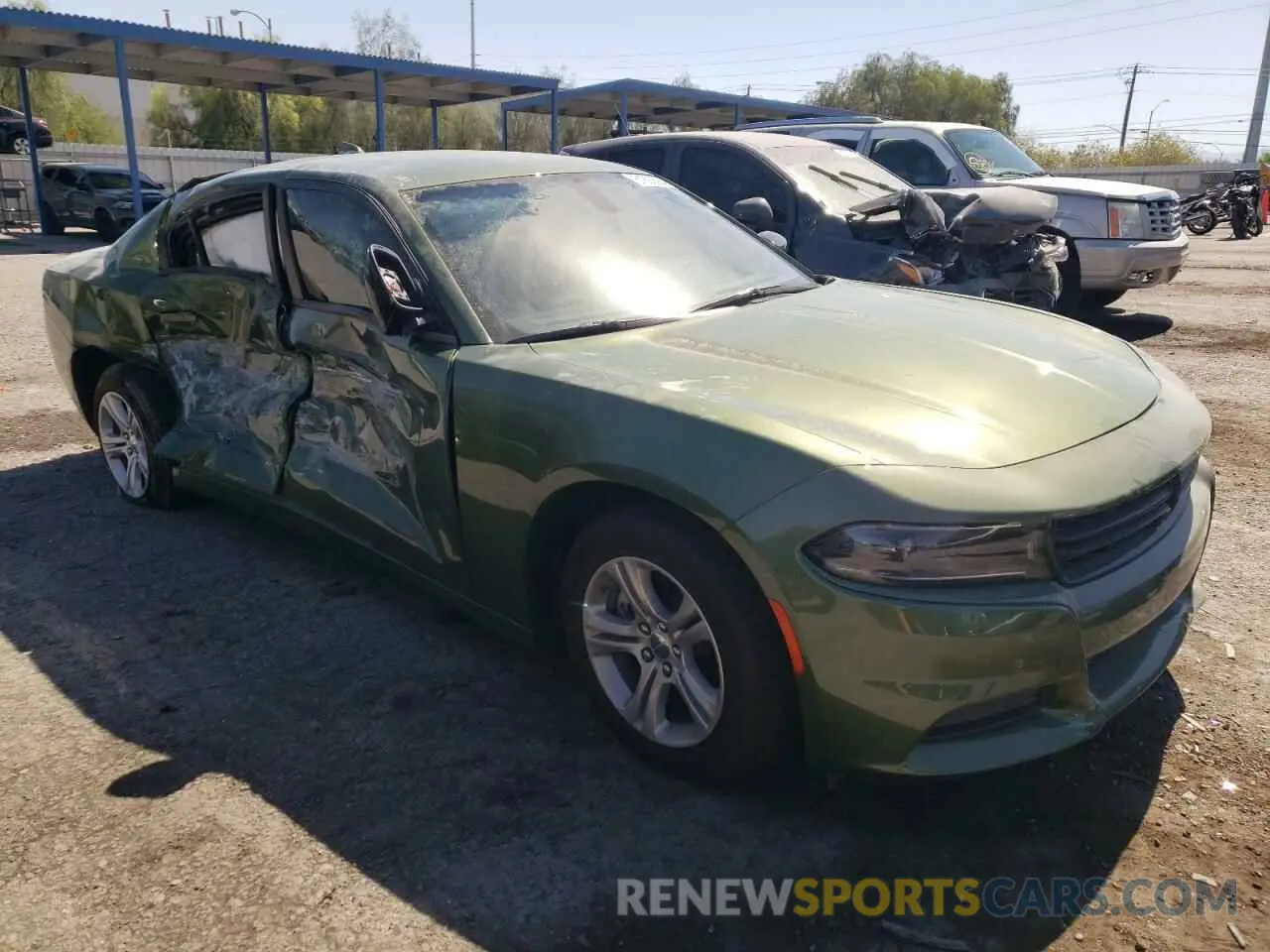 4 fotografías del automóvil dañado 2C3CDXBG3PH675243 DODGE CHARGER 2023