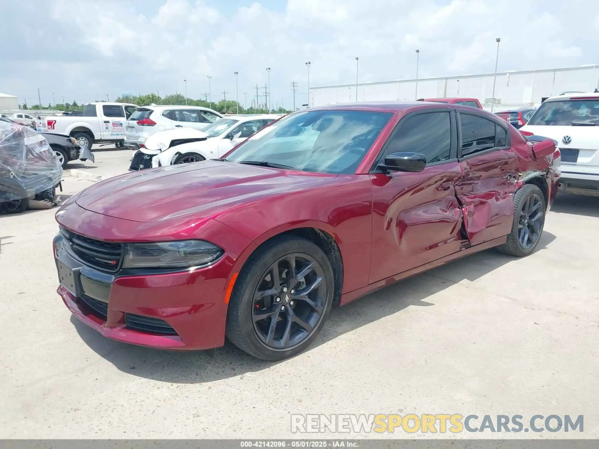 2 fotografías del automóvil dañado 2C3CDXBG5PH509371 DODGE CHARGER 2023