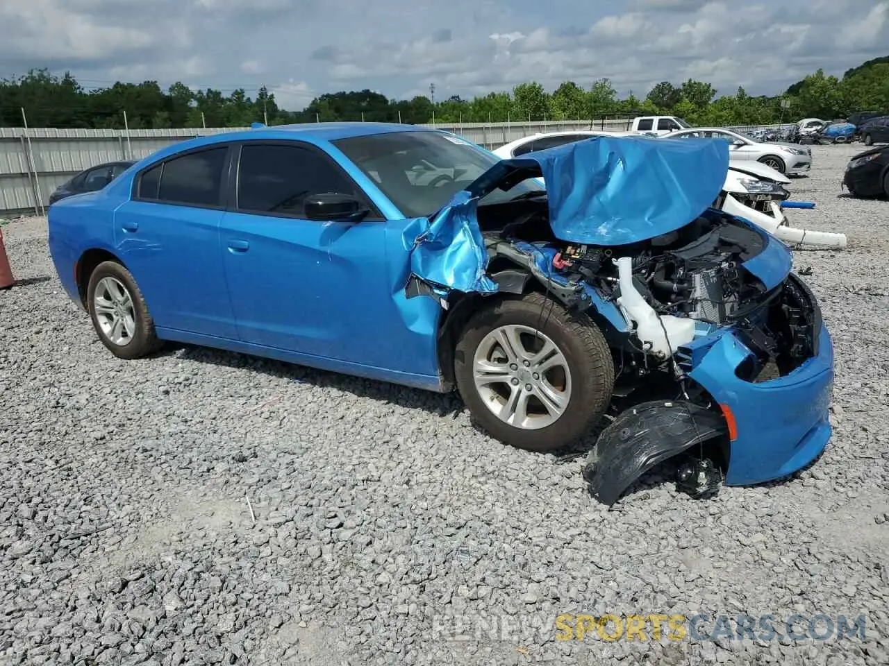 4 fotografías del automóvil dañado 2C3CDXBG5PH595085 DODGE CHARGER 2023