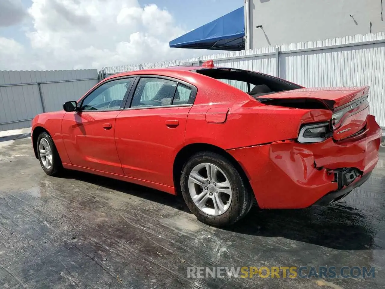 2 fotografías del automóvil dañado 2C3CDXBG7PH690859 DODGE CHARGER 2023