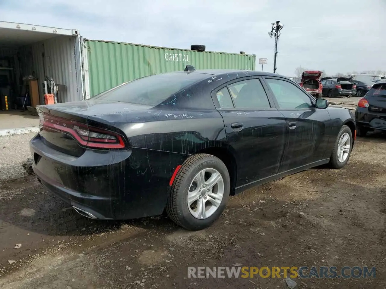 3 fotografías del automóvil dañado 2C3CDXBG8PH697710 DODGE CHARGER 2023