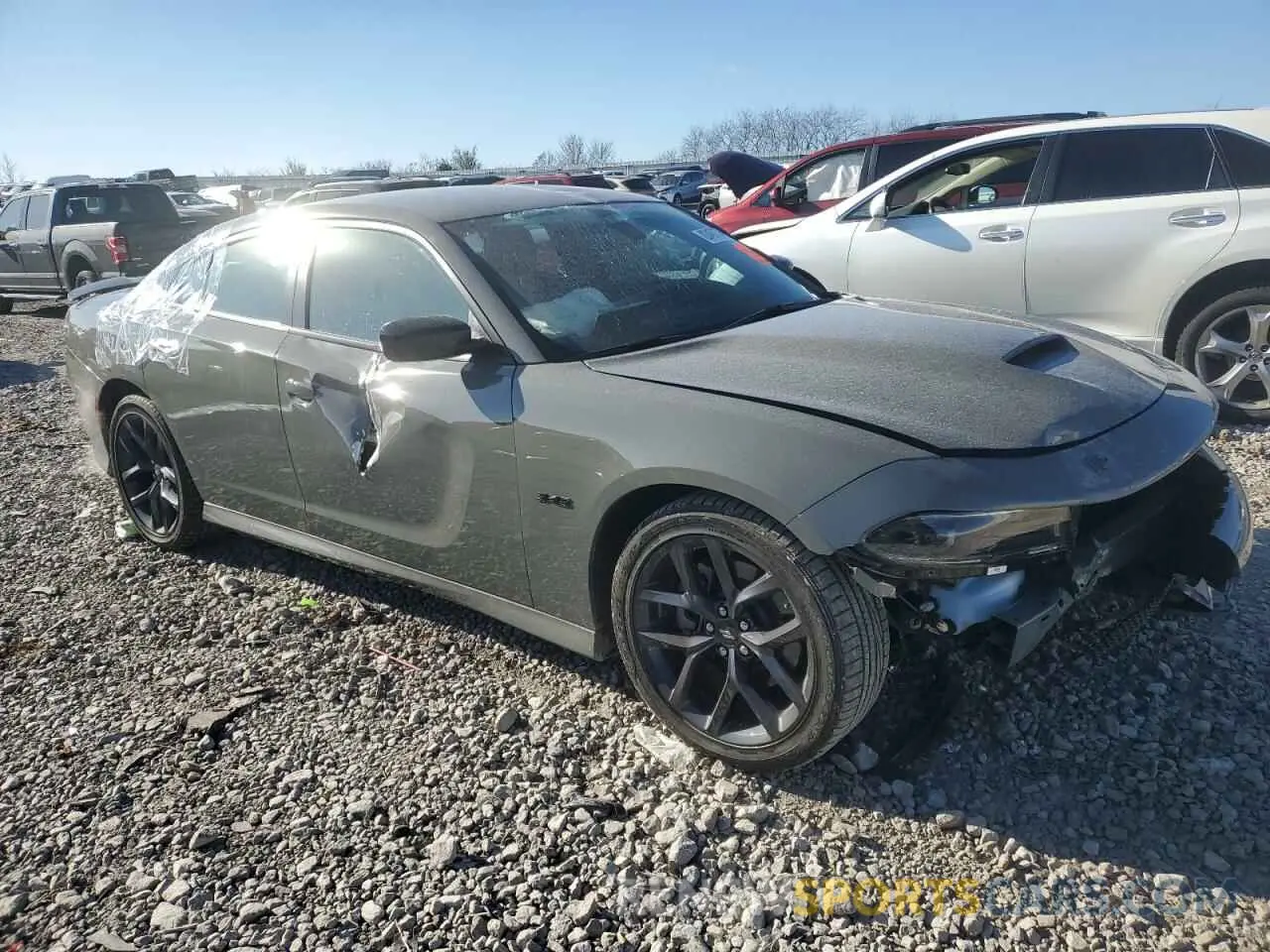 4 fotografías del automóvil dañado 2C3CDXCT3PH599390 DODGE CHARGER 2023