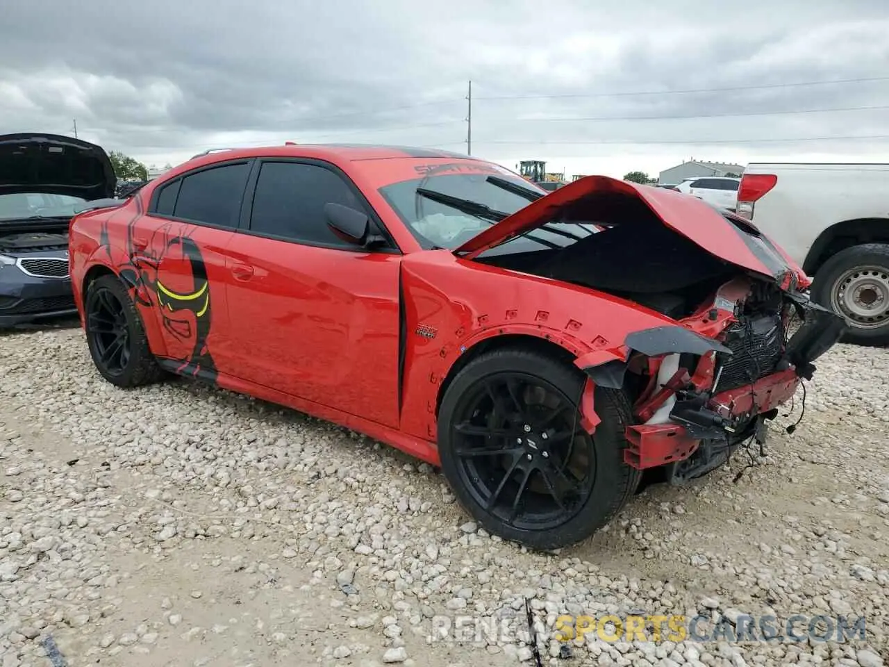 4 fotografías del automóvil dañado 2C3CDXGJ2PH687128 DODGE CHARGER 2023