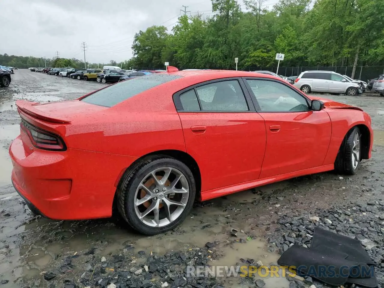3 fotografías del automóvil dañado 2C3CDXHG1PH579392 DODGE CHARGER 2023