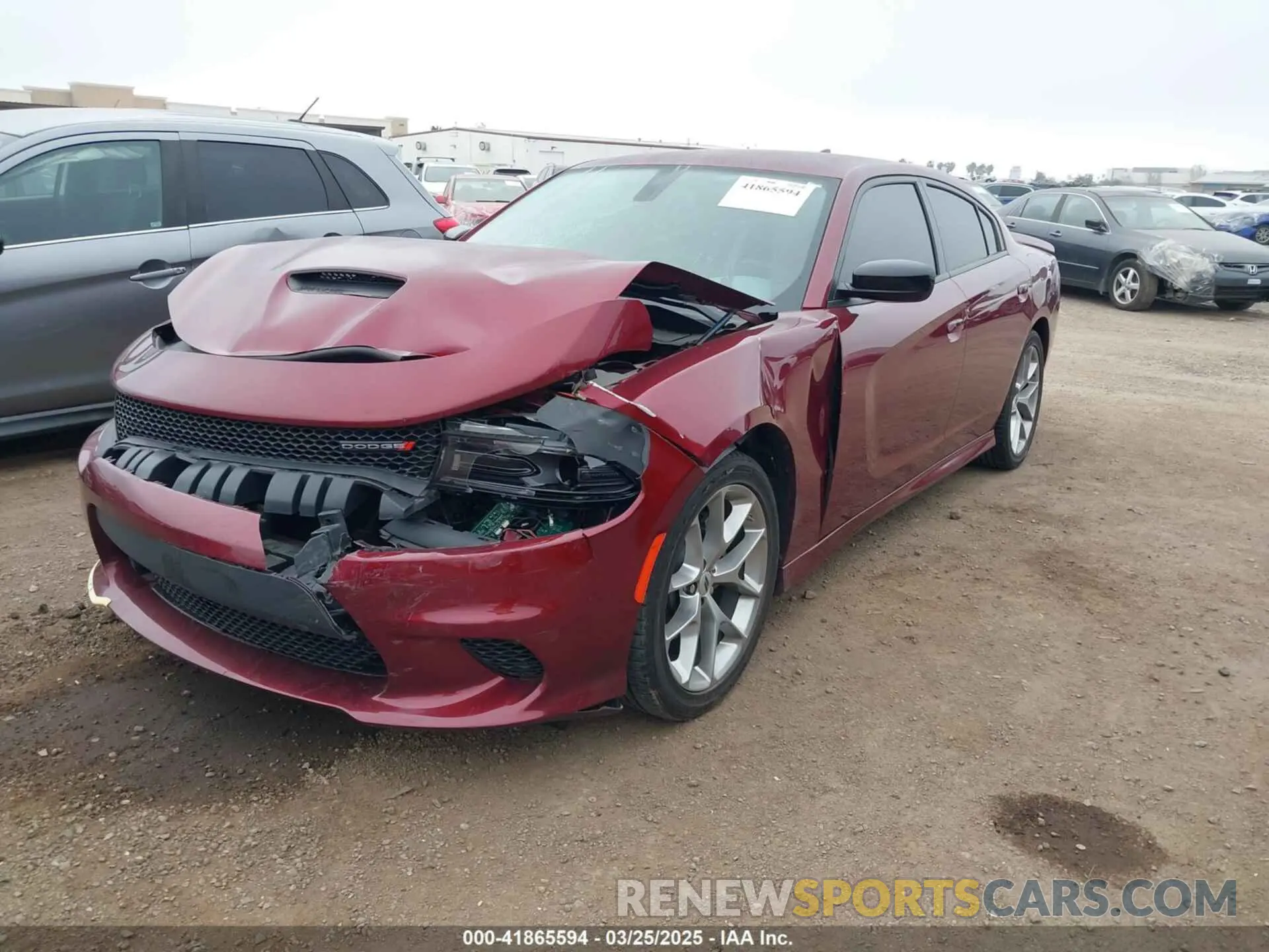 2 fotografías del automóvil dañado 2C3CDXHG2PH639454 DODGE CHARGER 2023