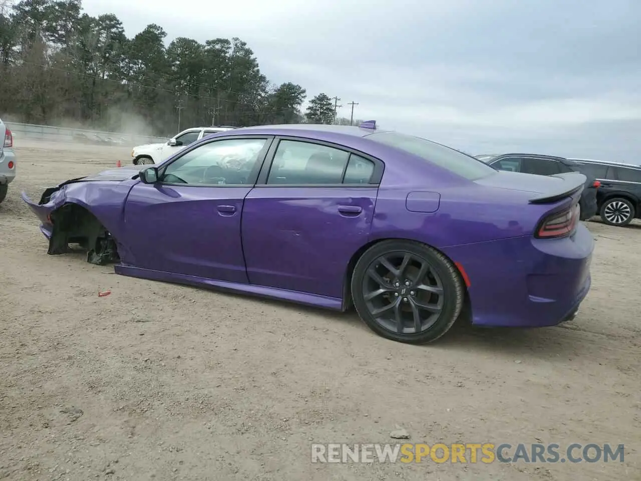 2 fotografías del automóvil dañado 2C3CDXHG3PH638829 DODGE CHARGER 2023