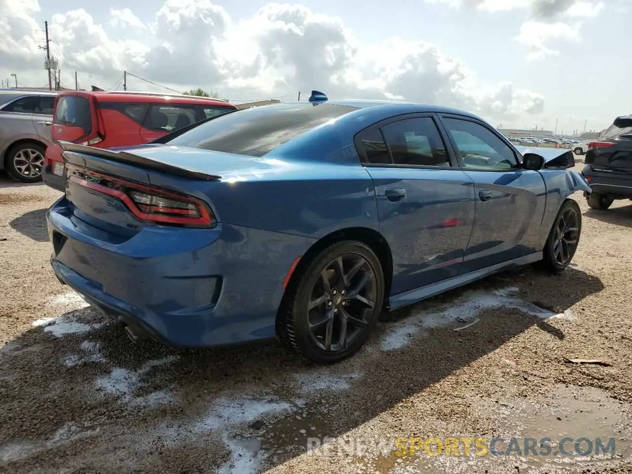 3 fotografías del automóvil dañado 2C3CDXHG4PH671094 DODGE CHARGER 2023