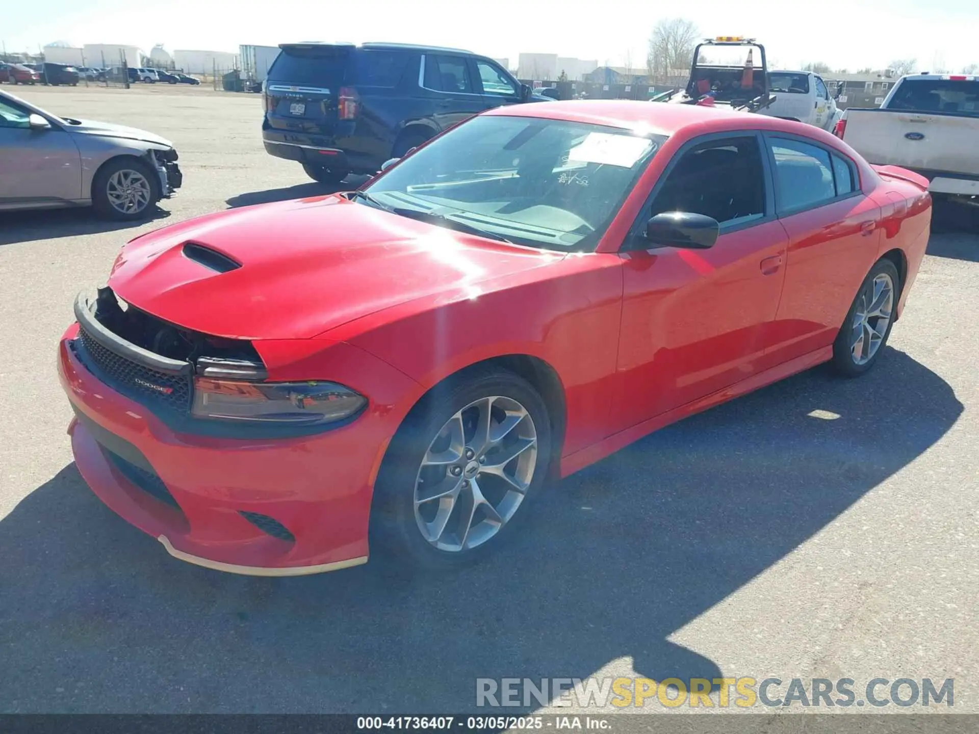2 fotografías del automóvil dañado 2C3CDXHG5PH575345 DODGE CHARGER 2023